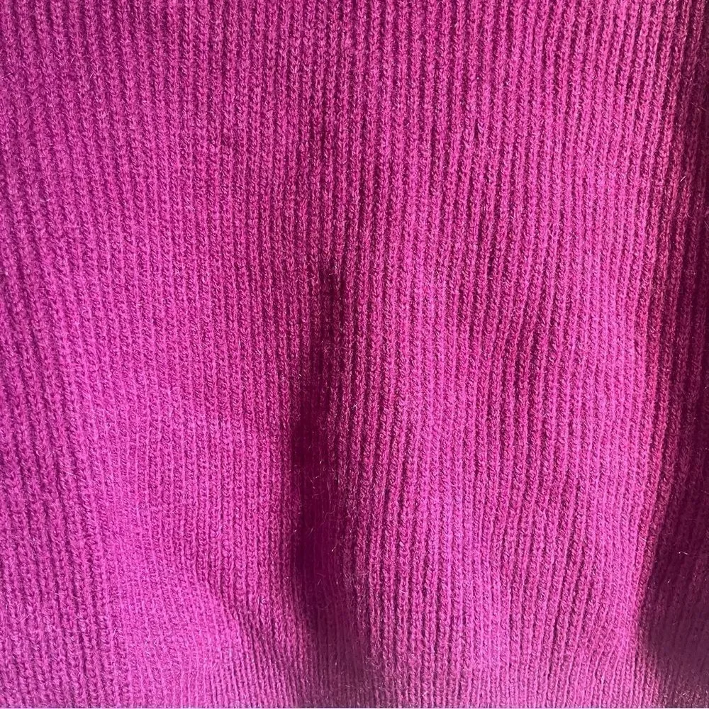 NEW FRNCH Paris Nordstrom’s Fuchsia V Neck Sweater S/M